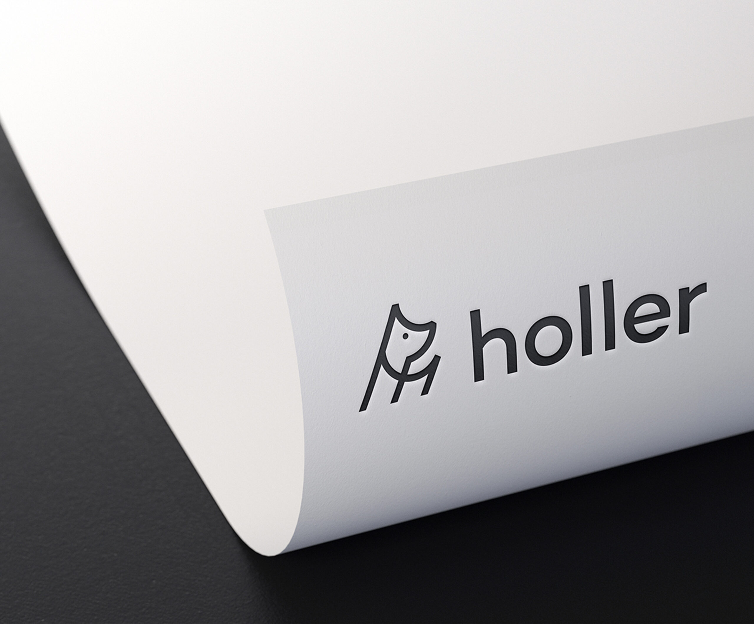 Holler Dog Boutique Logo on Letterhead