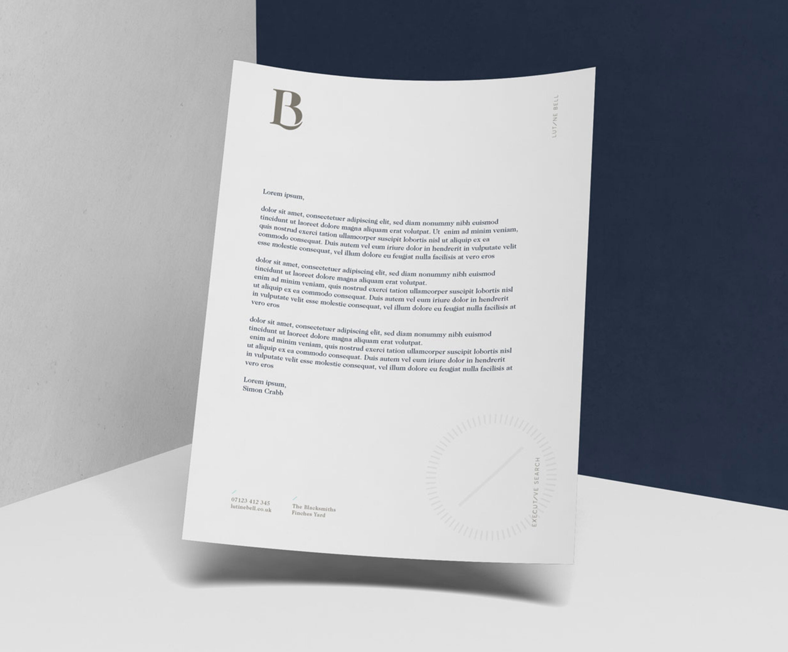 Lutine Bell Executive Search Letterhead