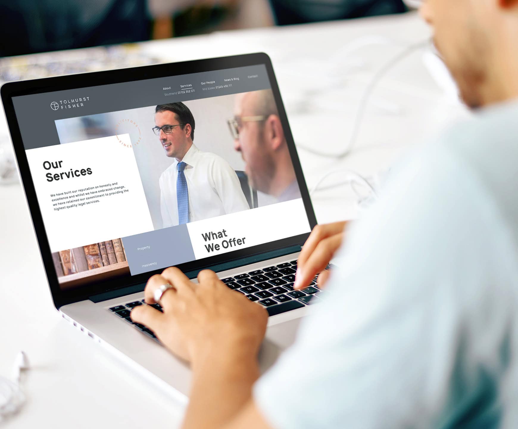 Tolhurst Fisher Solicitors Website Design imac