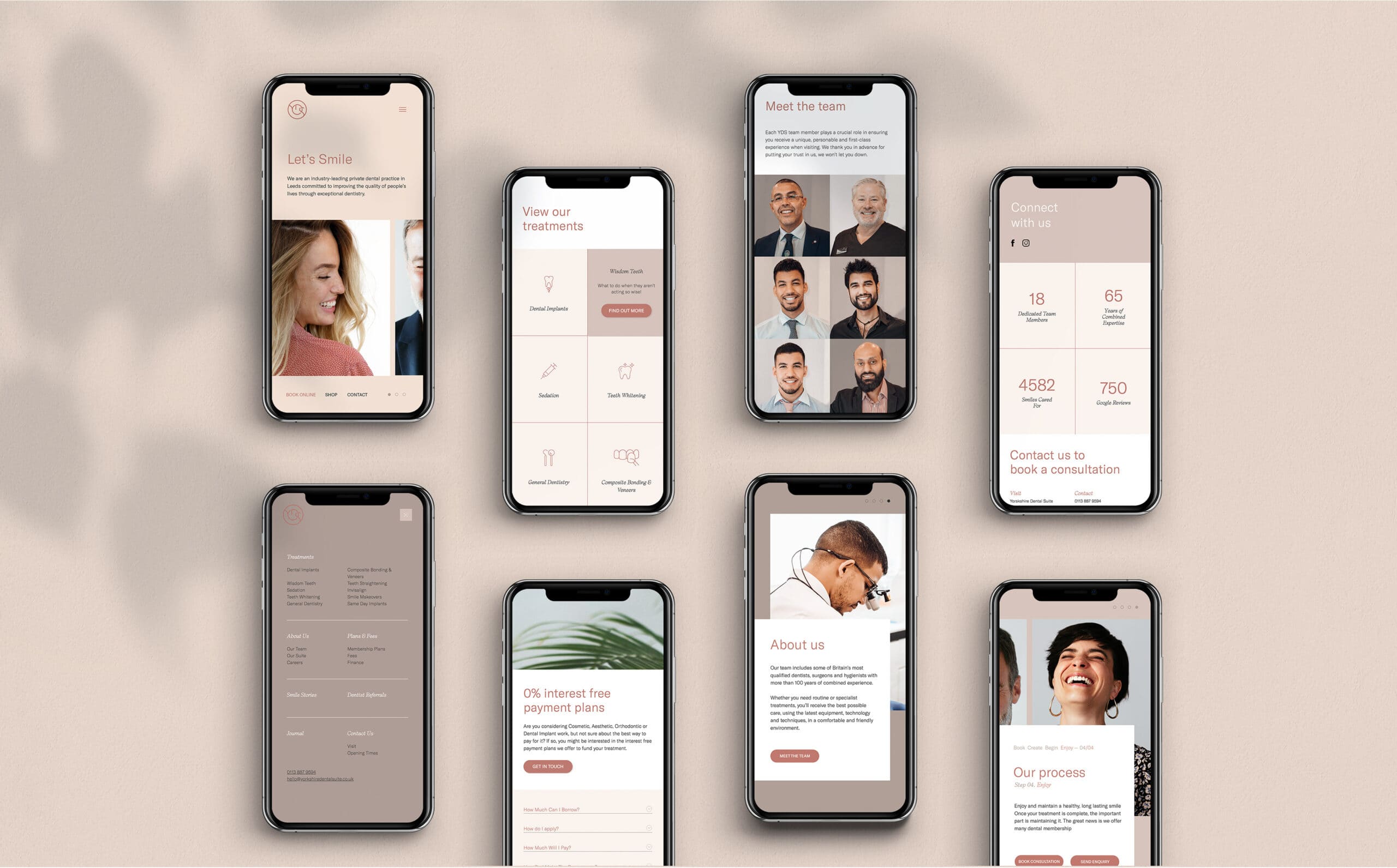 Dentist Website on mobile